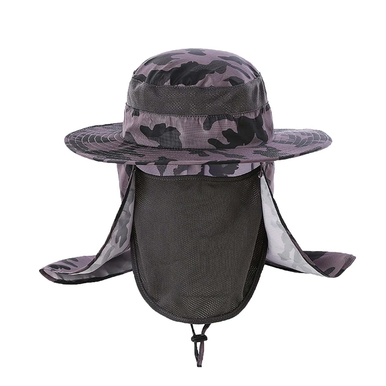 Large Brim Sun Hat – Anti-UV UPF 50+ Outdoor Fishing & Mountaineering Cap with Adjustable Chin Strap (Unisex)
