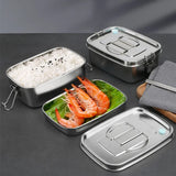 2-Layer Stainless Steel Bento Lunch Box – 1000 ml Insulated Food Container for School, Office & Kitchen