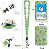 🪪 ID Badge Holder with Lanyard & Retractable Reel – Keychain Clip, Name Tag & Card Holder for Office & Work