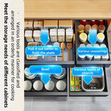 Carbon-Steel Pull-Out Cabinet Organizer – Slide-Out Drawers for Kitchen, Bathroom & Pantry