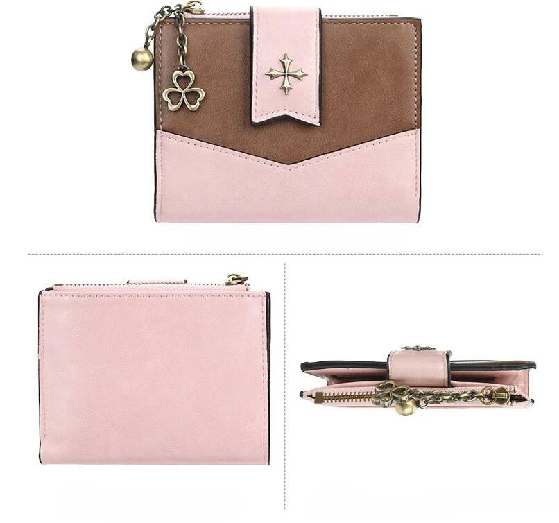 Casual Women’s PU Leather Wallet – Elegant Zipper Bifold Clutch Purse with Card Holder & Coin Pocket
