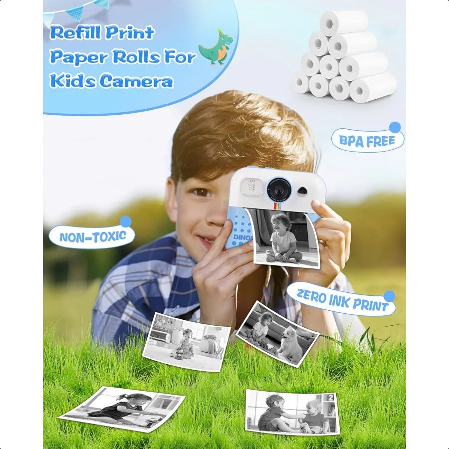 Thermal Paper Rolls – 10-Pack BPA-Free Refill Print Paper for Instant Cameras & HD Photo Printing