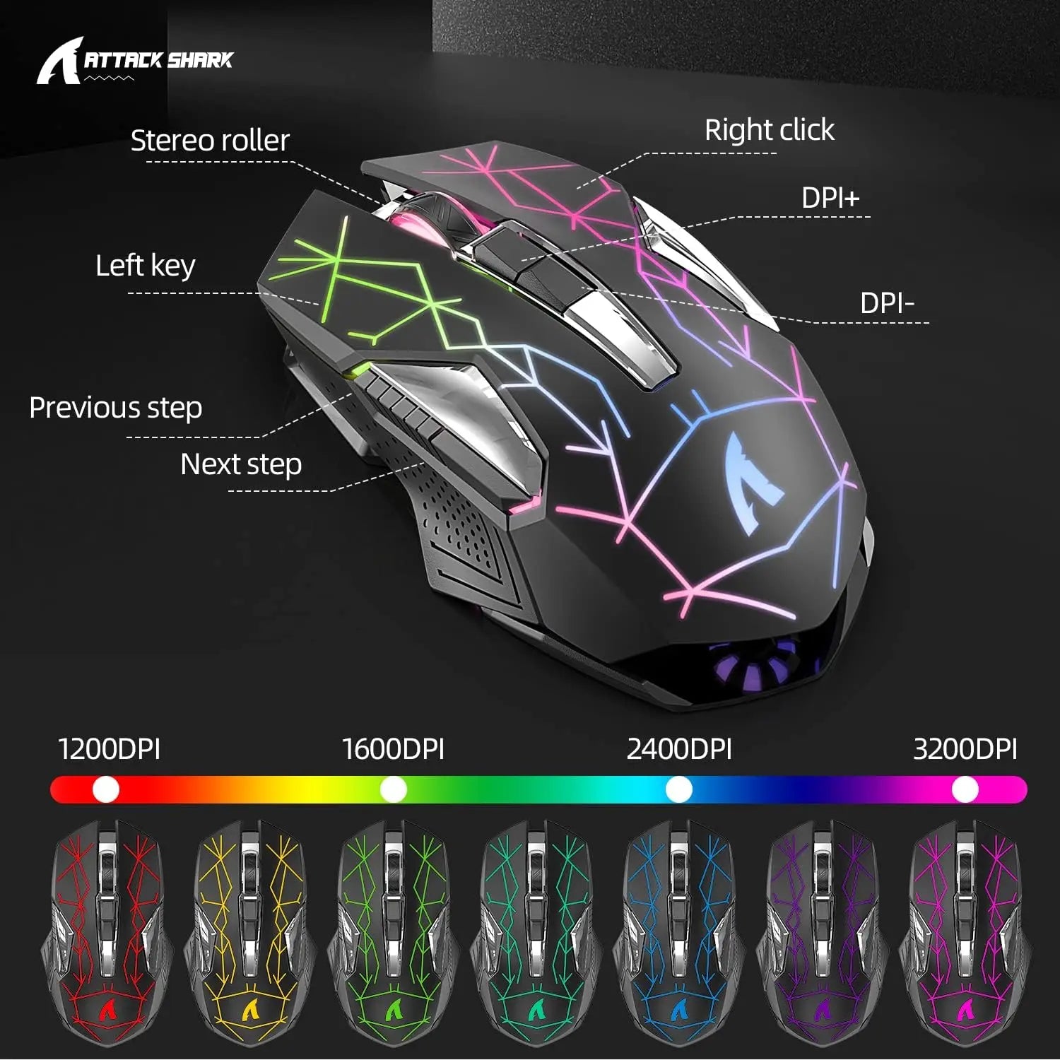 T3 Wireless Gaming Keyboard & Mouse Combo – Full-Size RGB Backlit, Rechargeable 4200mAh, USB-C Dual Receiver, Silent Mouse