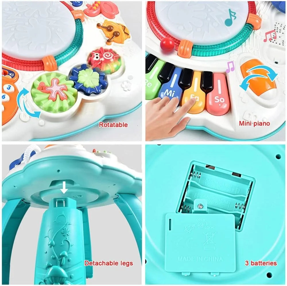 Baby & Toddler Musical Activity Learning Table – Educational Toy with Lights & Sounds for 6–36 Months Boys & Girls