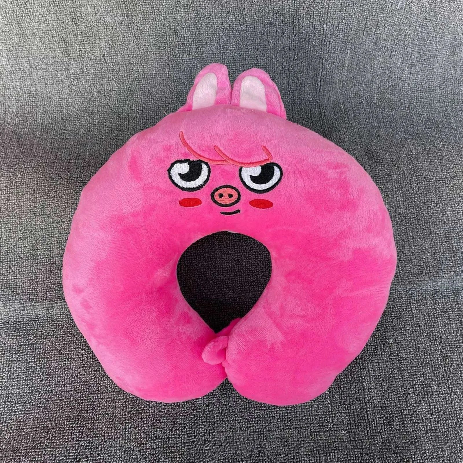 “ 7-color soft plush U-shaped neck pillow – cute & cozy travel cushion for children and adults, office & sleep support ”