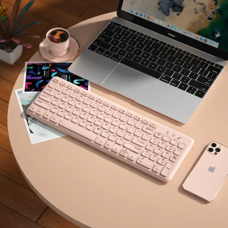 2.4G Wireless Gaming Keyboard and Mouse Combo – Portable Mini Keyboard with Silent Keys & Optical Mouse Kit for Laptop & PC