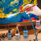 16-Color Airbrush Paint Set – Opaque Acrylic Paint, Water-Based & Ready to Spray (1 fl oz Bottles)