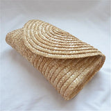 Women’s Wheat-Straw Woven Clutch Bag – Handmade Casual Handbag for Daily Use