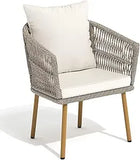 “3-Piece Outdoor Wicker Patio Bistro Set – All-Weather Rattan Conversation Furniture with Cushions & Table for Balcony, Porch, or Garden”