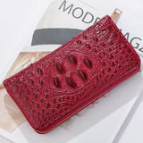 Women’s Crocodile PU Leather Wallet – Large-Capacity Organizer Clutch with Phone Pocket & Credit Card Holder