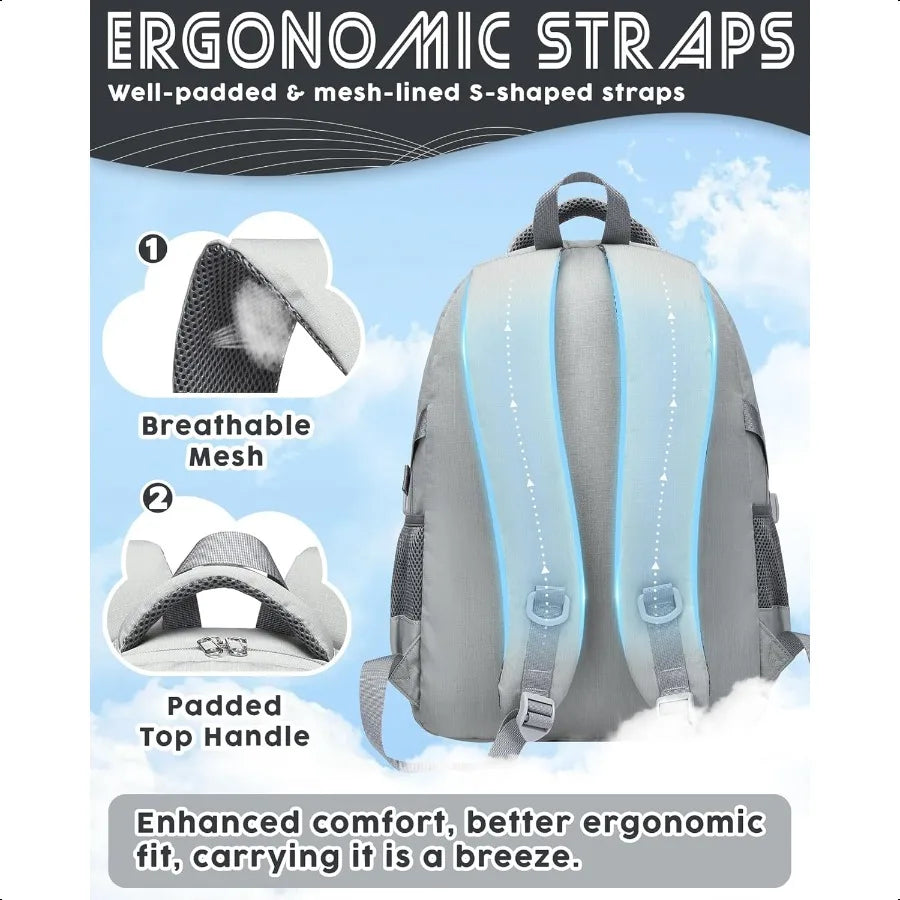 Large School Backpack for Teens – Unisex Book Bag with Laptop Compartment