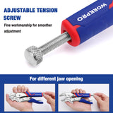 WORKPRO 2PCS Locking Pliers Set – CR-V Steel 7" Curved Jaw & 6.5" Long Nose Locking Pliers with Quick-Release Mechanism