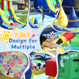 8-in-1 Crocodile Inflatable Water Slide Park – Backyard Wet & Dry Adventure for Kids