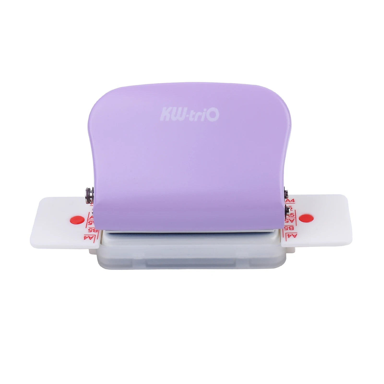 KW-Trio 6-Hole Metal Paper Punch – Handheld 5-Sheet Capacity Puncher for Notebooks & Planners