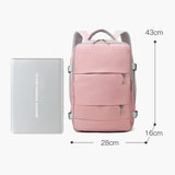 35L Waterproof Travel Backpack for Women – Dry & Wet Separation Laptop Bag with USB Charging Port