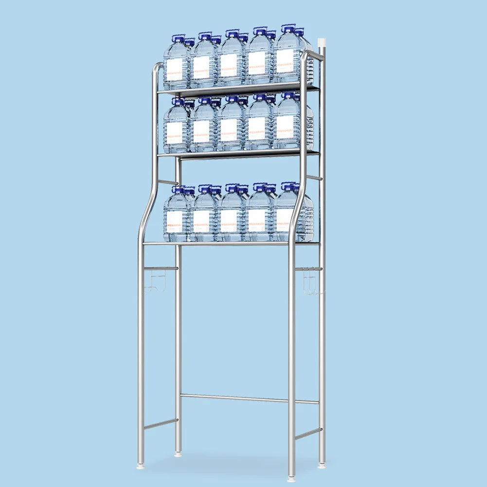Metal Over-Toilet Storage Rack with Removable Towel Hooks & Paper Holder – Bathroom Organizer