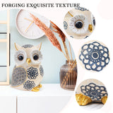 Resin Owl Sculpture Set – Cute Decorative Bird Figurines for Desktop, Home & Office Art Décor