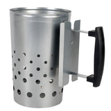 “Grill Charcoal Chimney Starter – Outdoor BBQ Fire Starter with Safety Handles for Camping & Backyard Grilling”