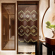 Wooden Bead Doorway Curtain – 35″ × 43″/68″ × 9″ Natural Boho Beads for Front Door Decor