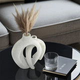 2PCS Hollow Snuggle Resin Vase Set – Nordic Decorative Flower Vases for Modern Home & Office Décor
