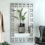 Large Rectangular Wall Mirror – Modern Accent with Grecian Venetian Frame for Living Room, Bathroom & Bedroom
