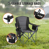 Succebuy Camping Folding Chair – Portable Quad Chair with Lumbar Support, Padded Arms & Side Pockets 🏕️🪑