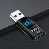 Digital LED Display USB to Type-C Adapter – 10Gbps Fast Data & 60W Charging Converter for Phones, Laptops & Tablets
