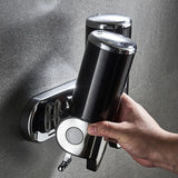 Wall-Mount Bathroom Liquid Soap Dispenser – Refillable Hand Sanitizer, Shampoo & Shower Gel Container