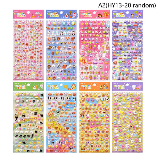 Cute Mini Animal 3D Bubble Stickers – Stereoscopic Diary & Stationery Decor
