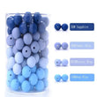 100-Piece 12 mm Silicone Beads Set for Baby Teething & Pacifier Chain – BPA-Free Chewable DIY Accessory