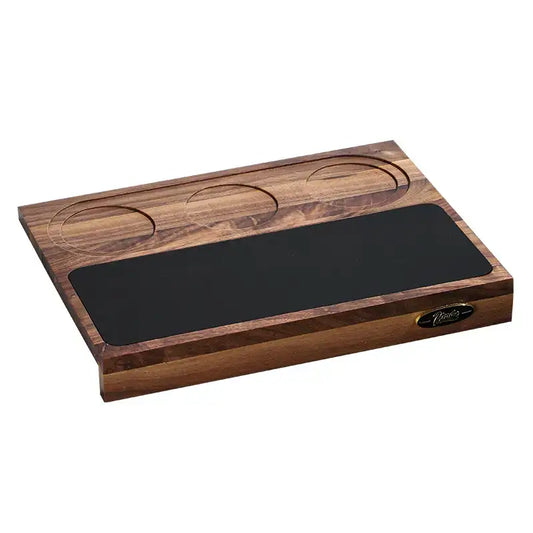 1- Product Title: Wooden Corner Coffee Tamper Mat & Station for 51-58mm Tampers