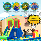 8-in-1 Crocodile Inflatable Water Slide Park – Backyard Wet & Dry Adventure for Kids
