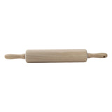 10-inch Wooden Rolling Pin with Ergonomic Handles & Smooth Plastic Bearings – Durable Dough Roller for Baking, Pizza & Pastry