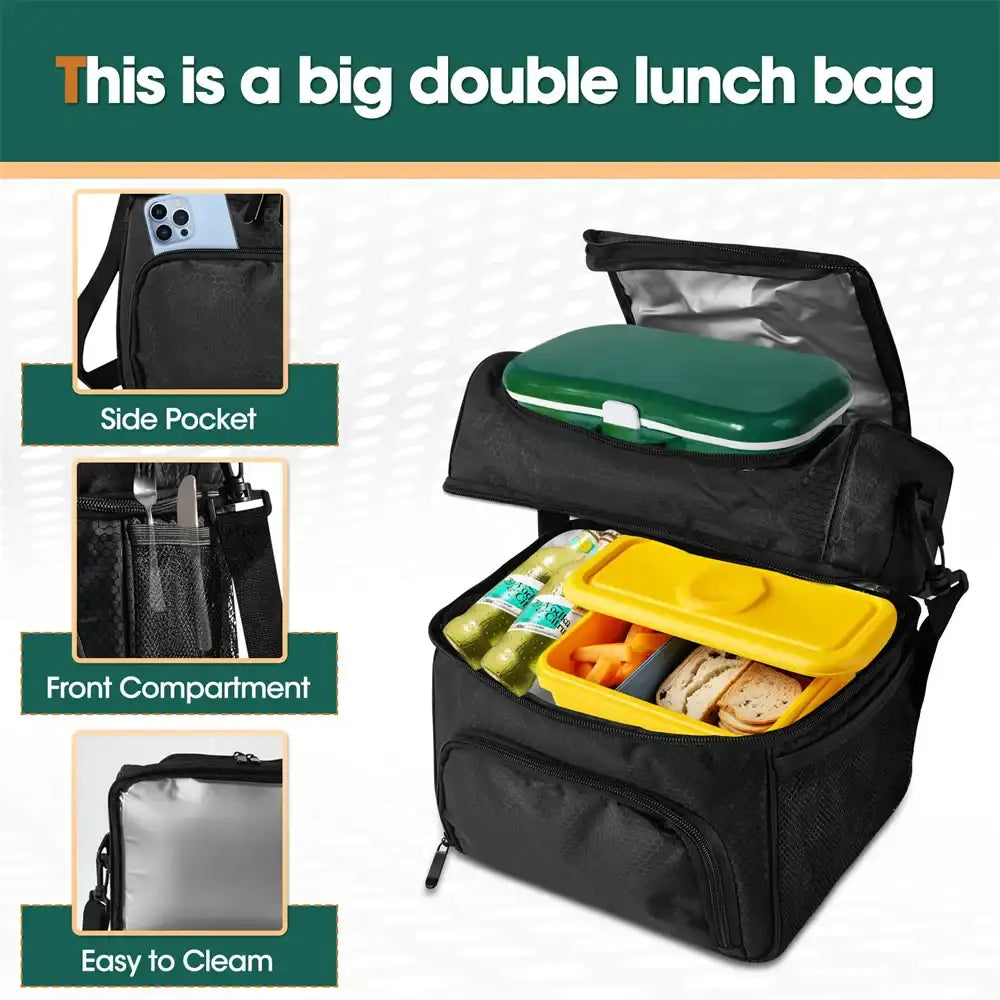 Double-Layer Ice Packs – Large Capacity, Easy-Clean, Heat-Insulated Travel & Picnic Cooler Pack