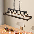 Black & Gold Vintage Pendant Chandelier with 5 Bulbs – Adjustable Height Industrial Hanging Light for Dining & Living Rooms