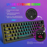 MambaSnake X Ziyou Lang Wireless Keyboard & Mouse Combo – Rechargeable 64-Key Compact RGB LED Backlit Set