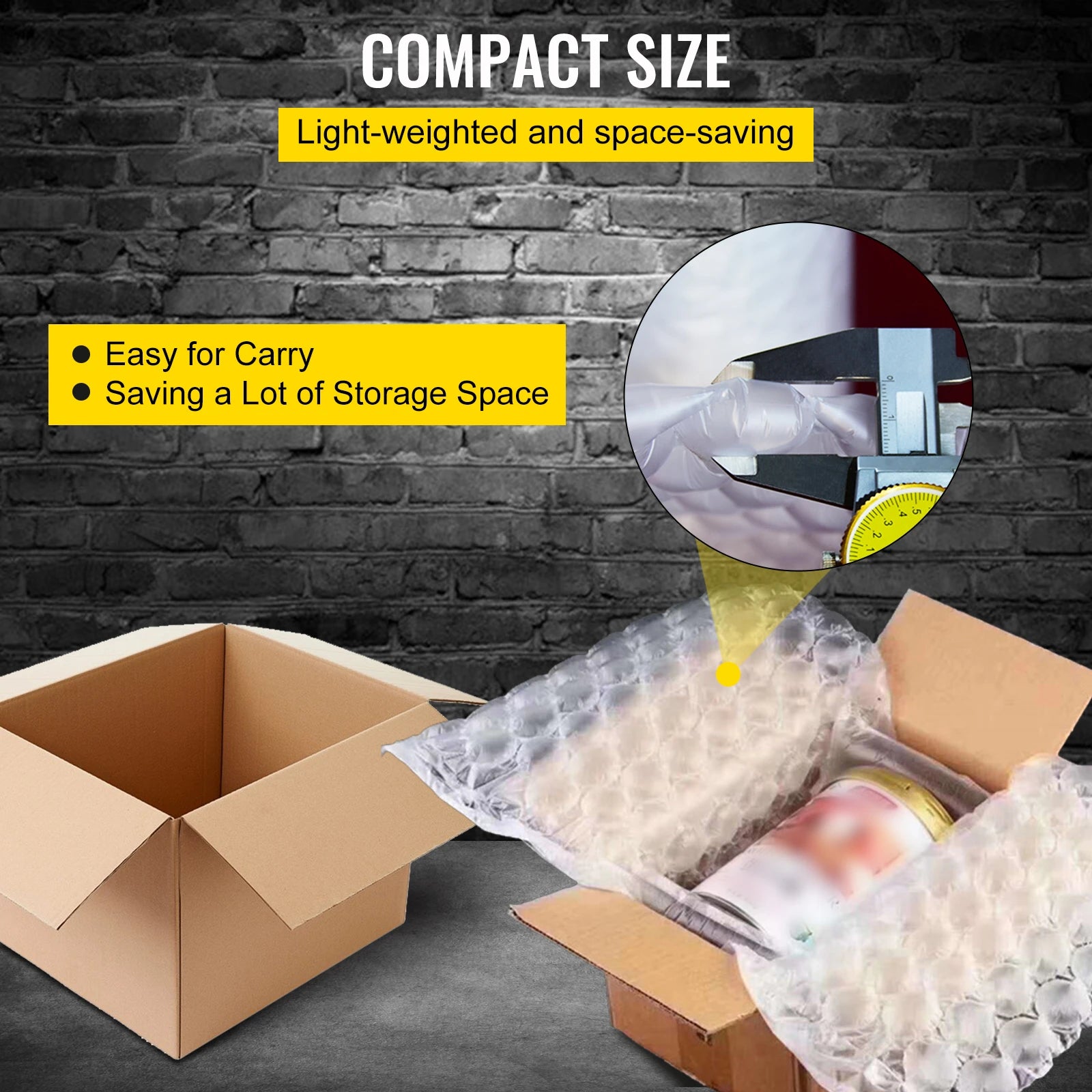 SucceBuy 984ft Air Cushion Film Roll – Shockproof Bubble Packaging Wrap for Air Cushion Machines, PE Cushioning Bags