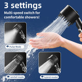 3-Speed Adjustable Shower Head – High-Pressure, Water-Saving Spray Modes