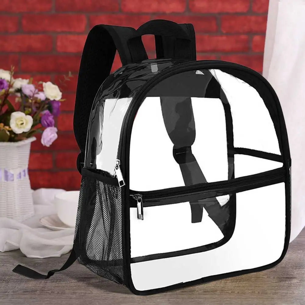 Women’s Stadium-Approved Clear Backpack — Transparent PVC Bag with Adjustable Straps