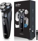 Sejoy 3D Rotary Electric Shaver – Wet & Dry Rechargeable Beard Grooming for Men & Gift-Perfect