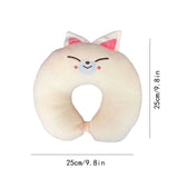 “ 7-color soft plush U-shaped neck pillow – cute & cozy travel cushion for children and adults, office & sleep support ”