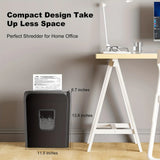 6-Sheet Cross-Cut Paper Shredder – Compact Home & Office Shredder with 3.4-Gallon Wastebasket for Credit Cards, Paper & Staples