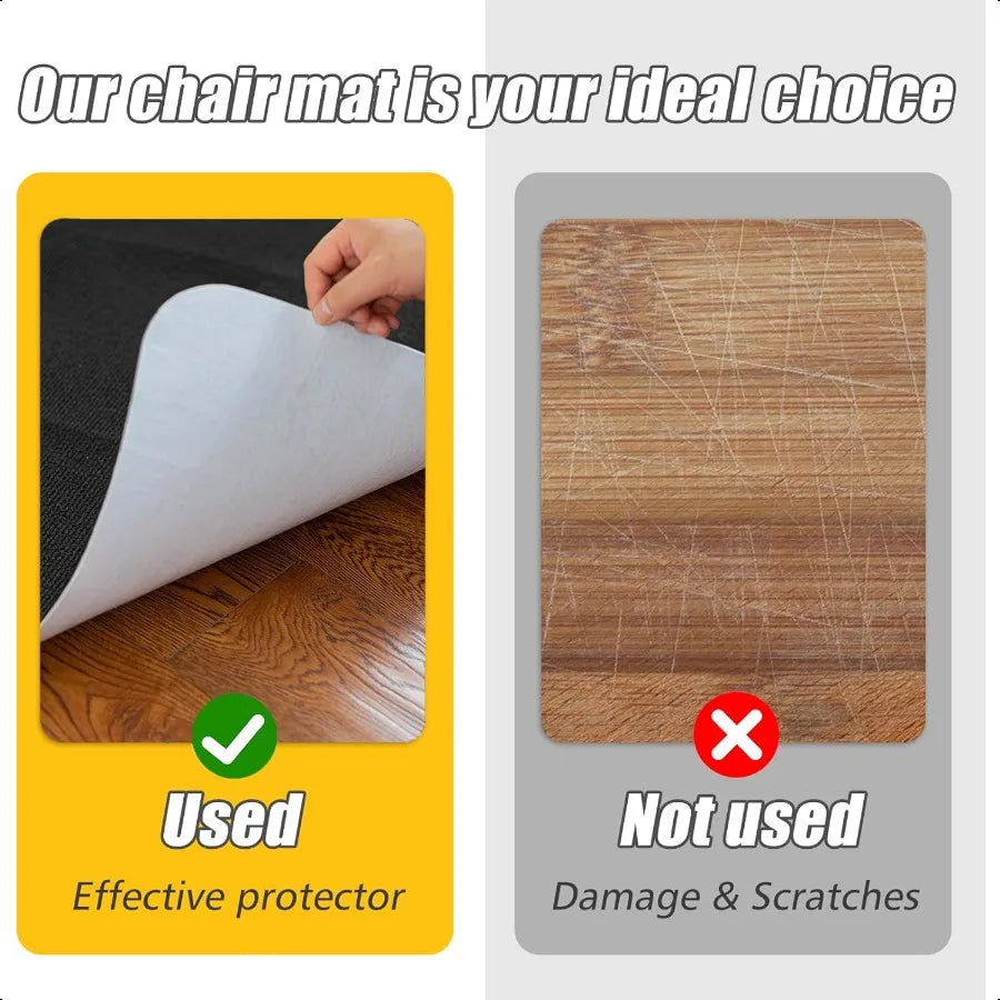 Office Chair Mat for Hardwood & Tile Floors – Large Anti-Slip Gaming & Computer Chair Floor Protector Rug, Easy to Clean