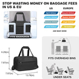 KONO 35×20×20 cabin bag – Ryanair under-seat 14L carry-on duffel, unisex hand luggage for travel, flights & sports