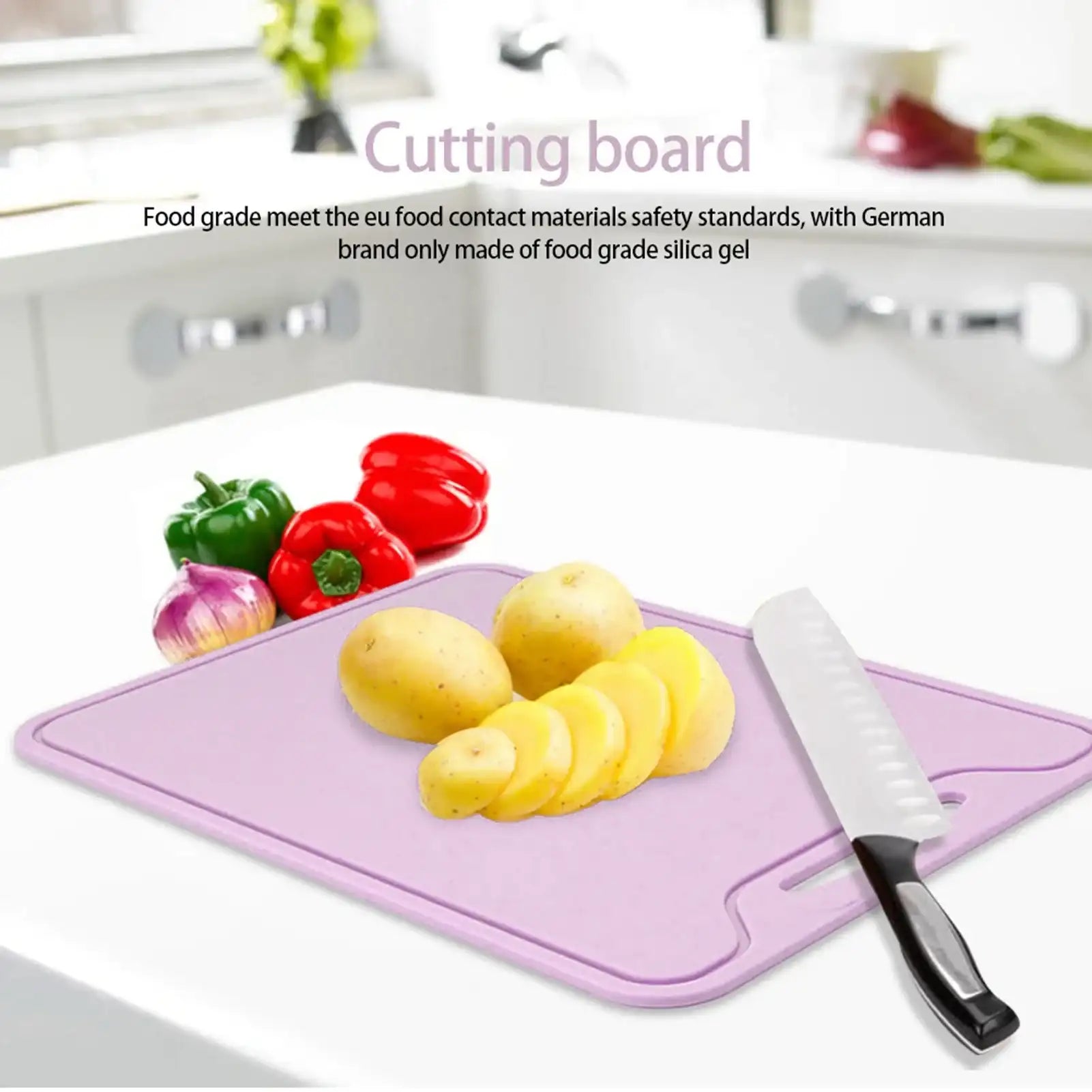 Food-Grade Silicone Flexible Cutting Board – Chopping Board for Home Kitchen Use