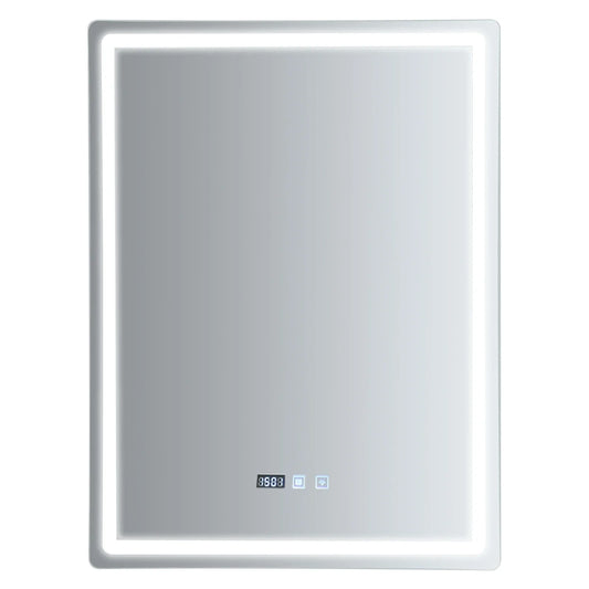 LED Wall-Mounted Anti-Fog Bathroom Mirror – Touch-Switch 3-Colour Dimmable Vanity Light