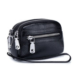 Women’s Genuine Leather Short Wallet – Large-Capacity Cowhide Purse, Female Clutch Handbag & Coin Holder