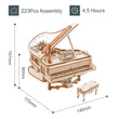 “Robotime Rolife Sunset Carnival Music Box – 3D Wooden Puzzle Ferris Wheel with Lights, DIY Home Decoration & Gift”