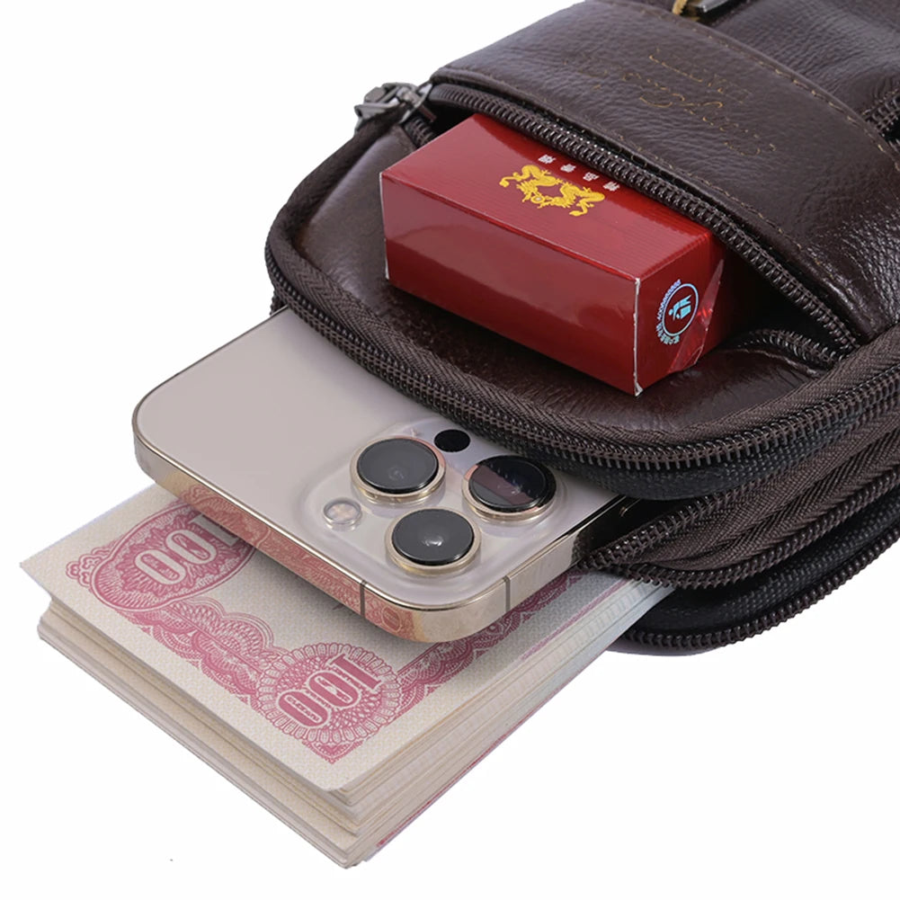 Men’s Stylish Waterproof Leather Crossbody Bag – Lightweight Simple Shoulder Sling Bag for Travel, Outdoor & Daily Fashion