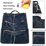 AO ALI Victory Women’s Nylon Backpack Purse — Anti-Theft Travel Shoulder Bag & Casual Daypack